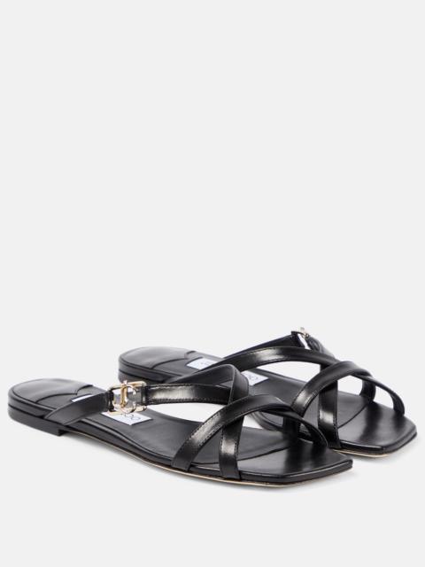 JIMMY CHOO Jess leather thong sandals