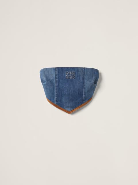 Miu Miu Denim hanky hem top