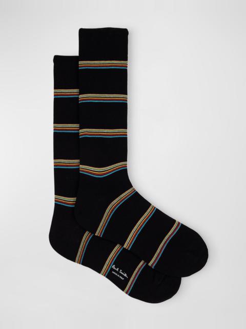 Paul Smith Men's Signature Stripe Crew Socks