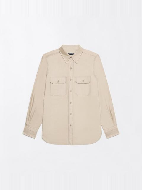 TOM FORD LIGHT MOLESKIN MILITARY SHIRT