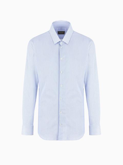 GIORGIO ARMANI Slim-fit Lyocell-blend shirt