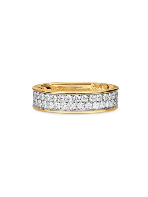 DAVID YURMAN Men's Streamline Band Ring in 18K Yellow Gold - Diamond
