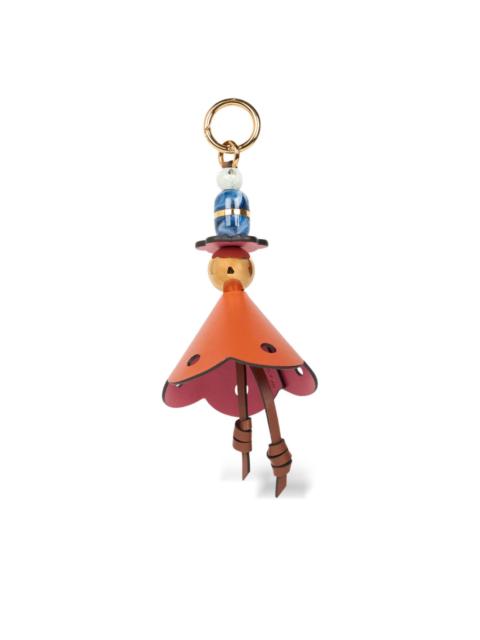 Etro flower marbles leather charm bag