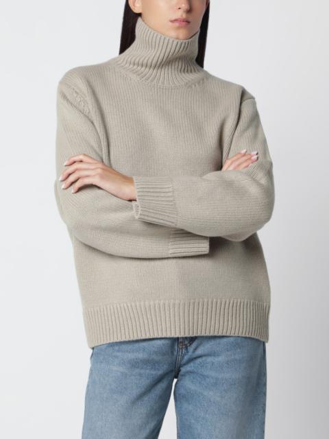 TOTEME Sage green oversized lambswool turtleneck sweater