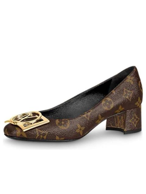 Louis Vuitton (WMNS) LOUIS VUITTON LV Madeleine Block Heels 'Brown Monogram' 1A8NCJ