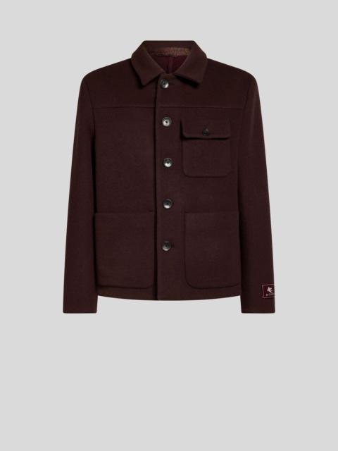 Etro WOOL AND CASHMERE JACQUARD OVERSHIRT