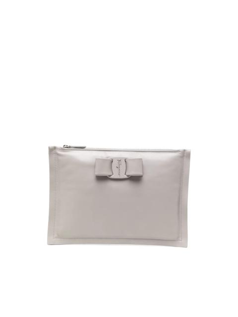 FERRAGAMO logo-plaque clutch bag