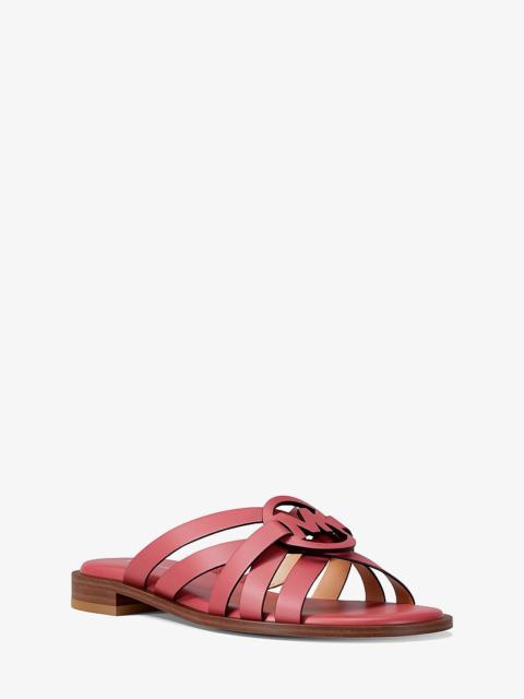 MICHAEL KORS Erika Leather Slide Sandal