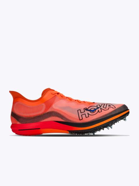 HOKA Cielo FlyX Elite Shoes in Neon Tangerine/Neon Flame