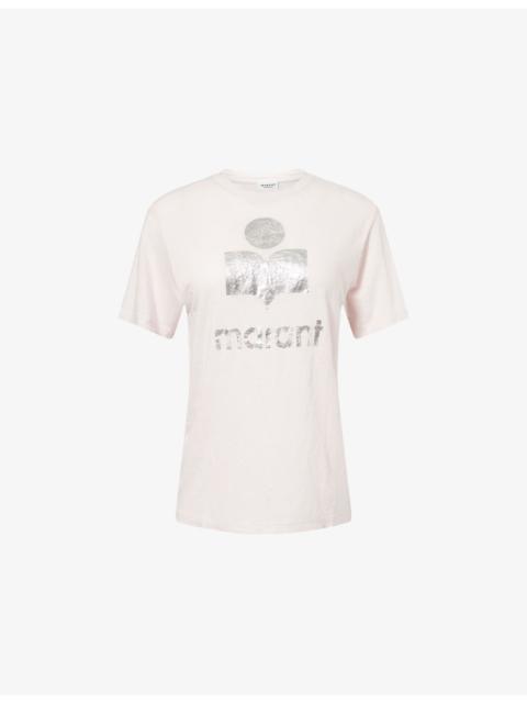 Isabel Marant Étoile Zewel Logo-Print Linen T-shirt