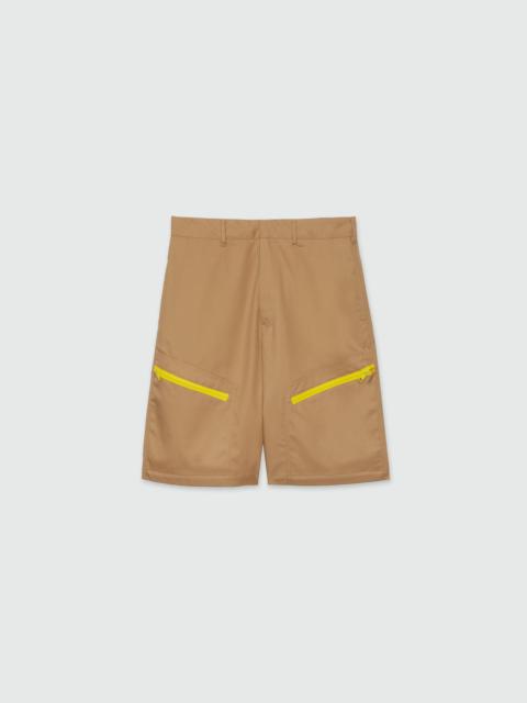 MSGM Bermuda shorts in technical gabardine with pockets