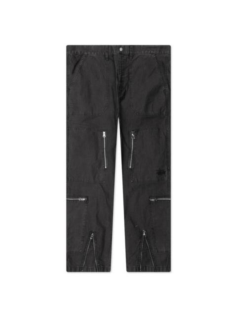 Stüssy FLIGHT PANT RIPSTOP PIGMENT DYED - BLACK
