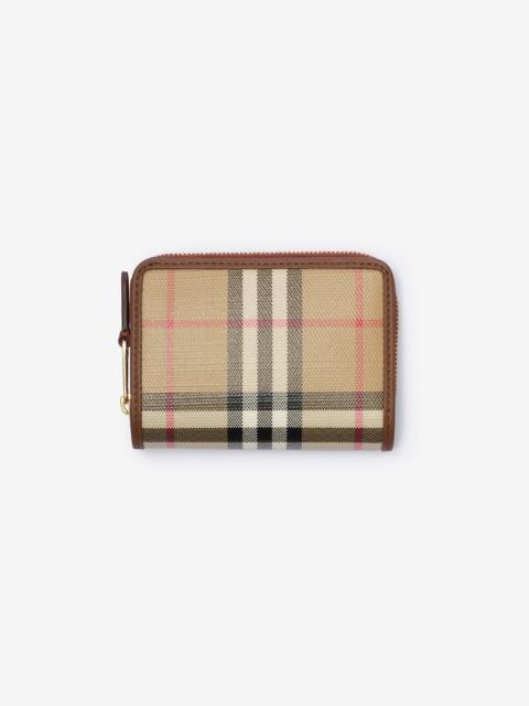 Burberry Small Check Zip Wallet