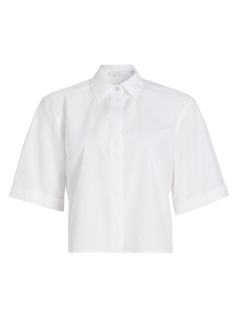 Vince Women's Poplin Boxy Shirt - Optic White