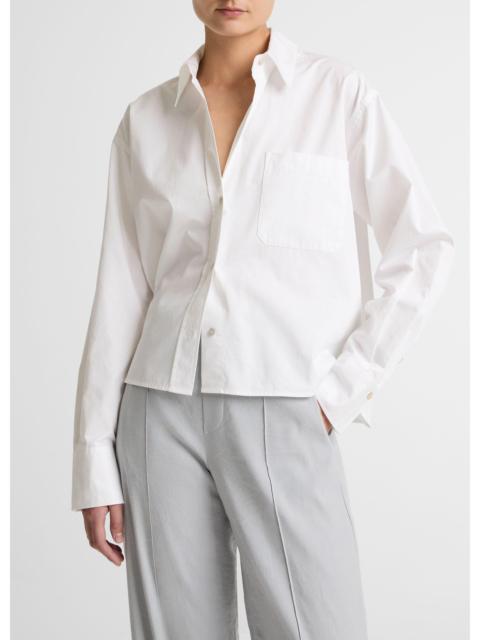 Vince Cotton Cropped Button-Front Shirt