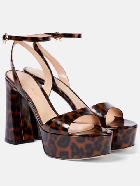 Gianvito Rossi Nancy leopard-print platform sandals