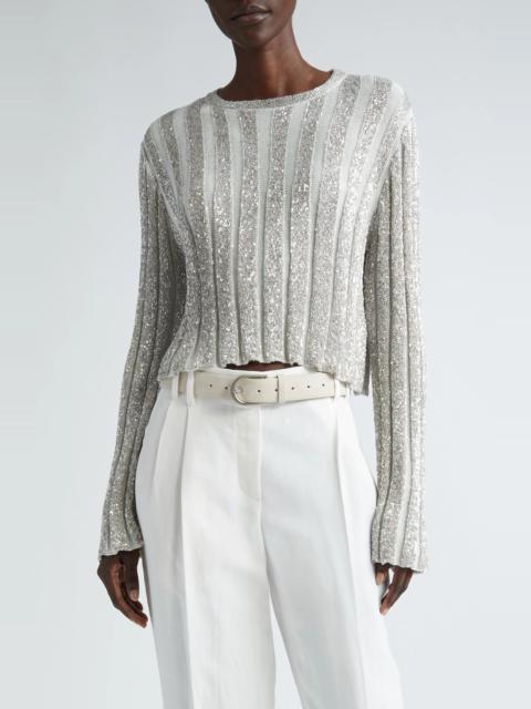 Sequin Rib Sweater