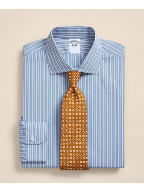 Brooks Brothers Pure Supima® Cotton Regular-Finish English Spread Collar, Ground Stripe Dress Shirt