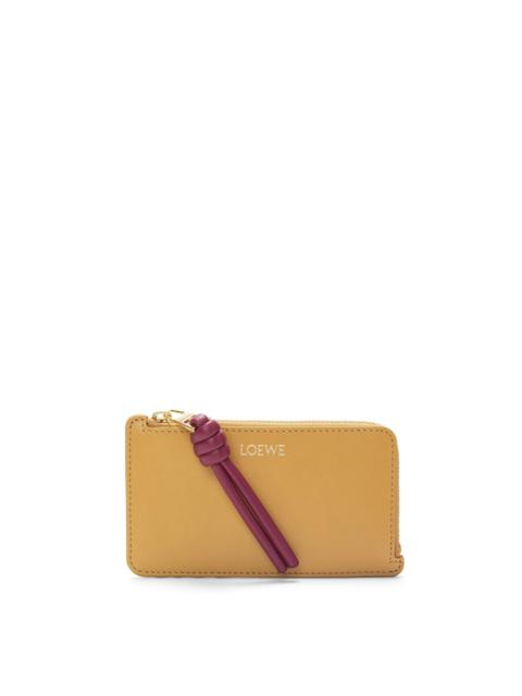 Knot coin cardholder in shiny nappa calfskin