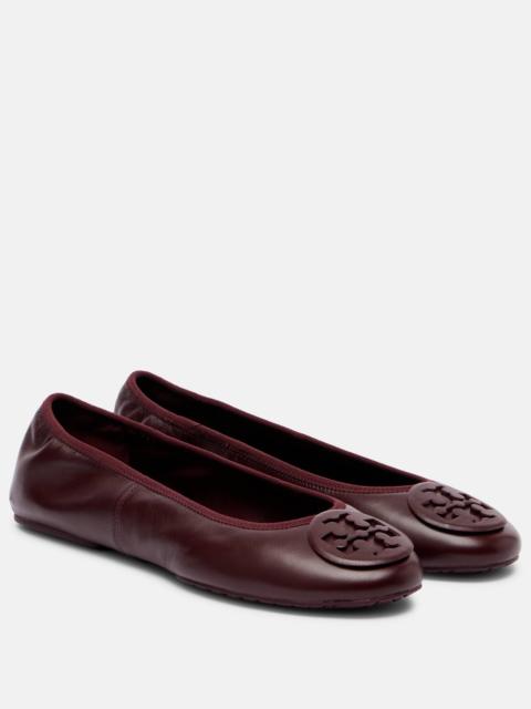 TORY BURCH Reva Travel leather ballet flats