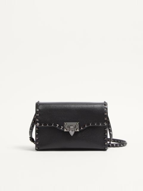 SMALL ROCKSTUD GRAINY CALFSKIN CROSSBODY BAG