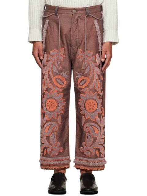 Craig Green floral-embroidered 바지
