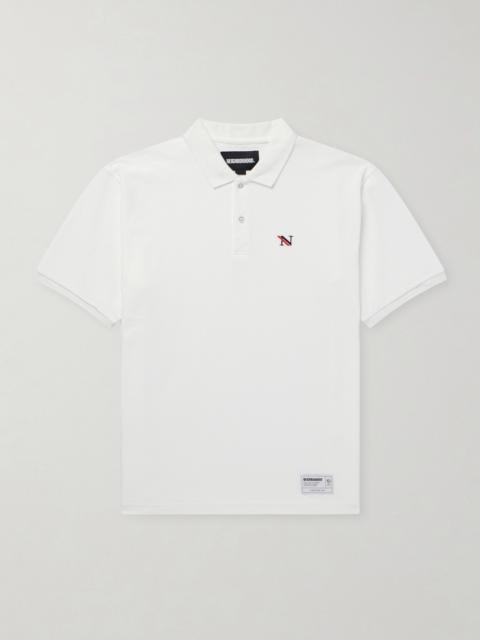 NEIGHBORHOOD Logo-Appliquéd Embroidered Cotton-Piqué Polo Shirt