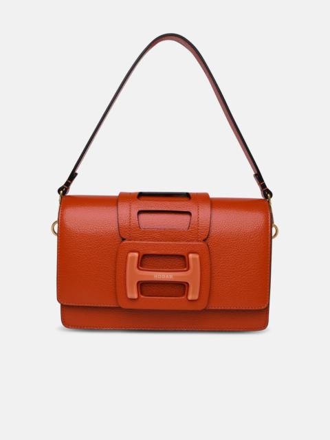 HOGAN Orange leather H-bag
