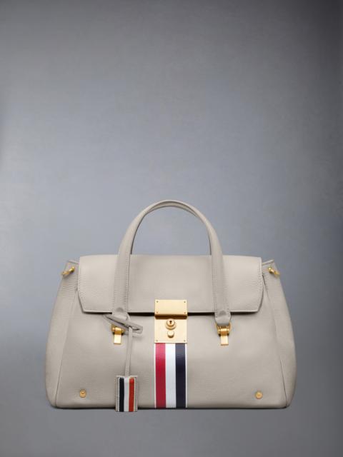 Thom Browne RWB STRIPE BOLTON BAG IN SOFT PEBBLE GRAIN LEATHER