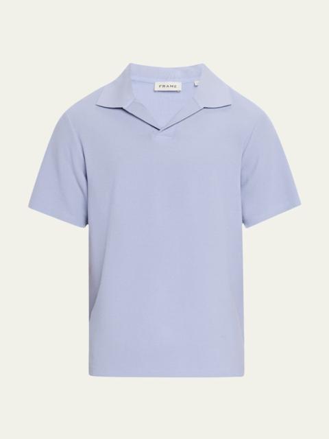 FRAME Men's Jacquard Polo Shirt