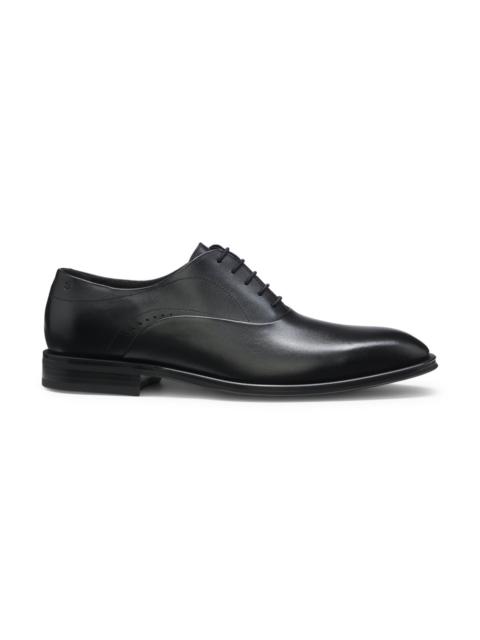 BOSS LEATHER OXFORD SHOES WITH PERFORATED DETAILS
