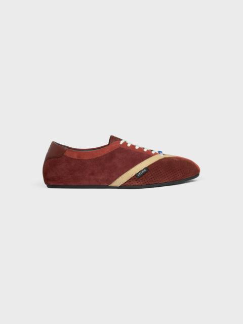 CELINE THE FLAT SNEAKER IN SUEDE CALFSKIN AND LAMBSKIN
