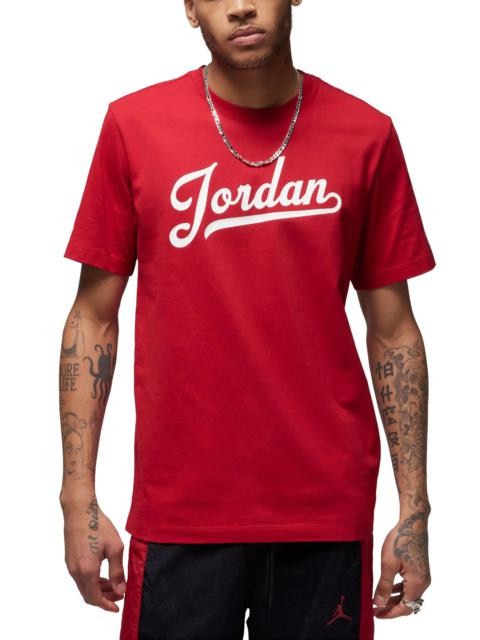 Jordan Cotton Graphic T-Shirt in Gym Red/White/White