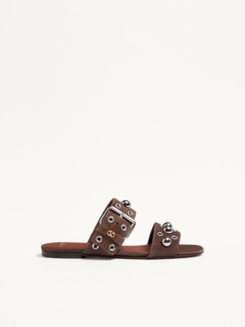 Valentino NELLCÔTE CRUST LEATHER SLIDE SANDAL
