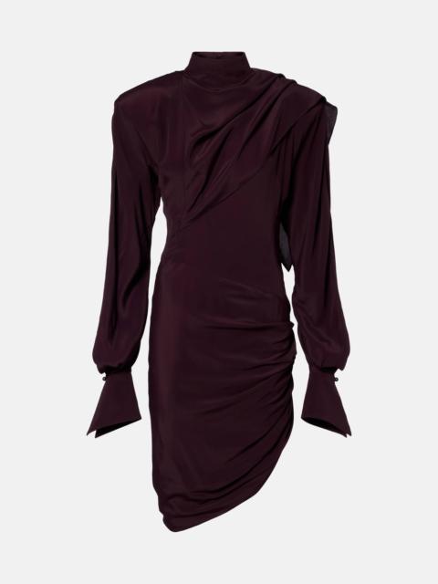 MUGLER Draped asymmetric minidress