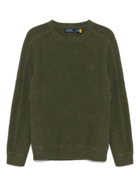 Polo Ralph Lauren waffle-knit crew neck jumper