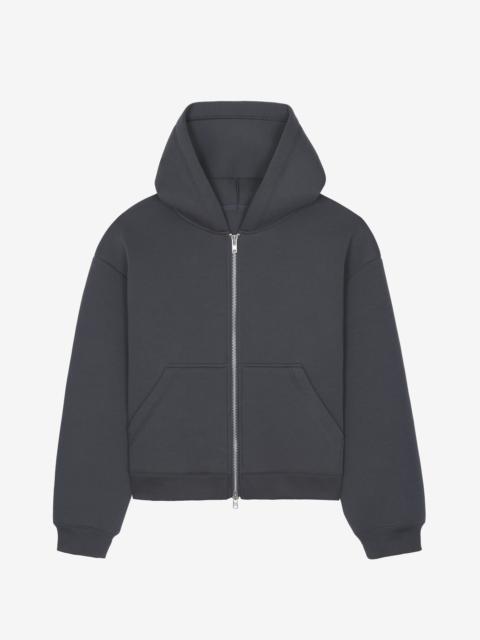 The Frankie Shop Calder Neoprene Zip-Up Hoodie - Grey