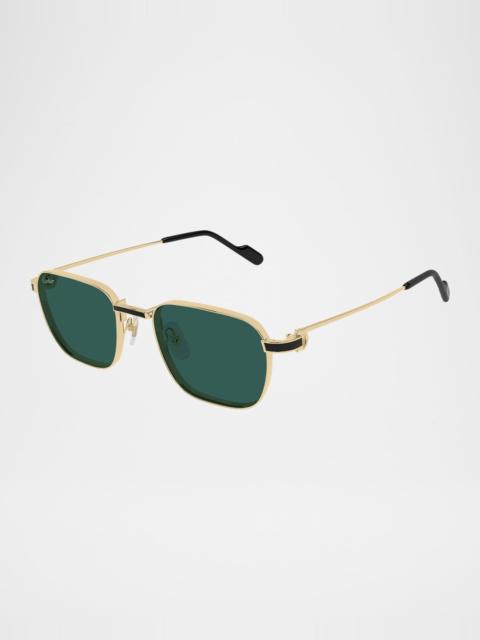 Cartier Men's CT0497SM Metal Rectangle Sunglasses