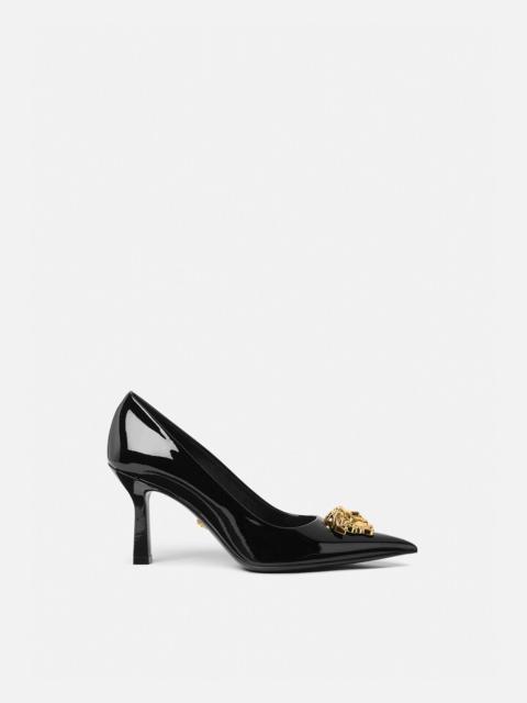 VERSACE La Medusa Patent Mid Leather Pumps