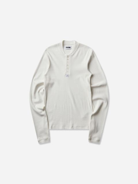 MAGLIANO Men's Nudo Serafino Longsleeve Top White