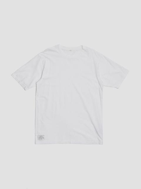 Nigel Cabourn Embroidered Relaxed Fit Tee in Stone Wash White