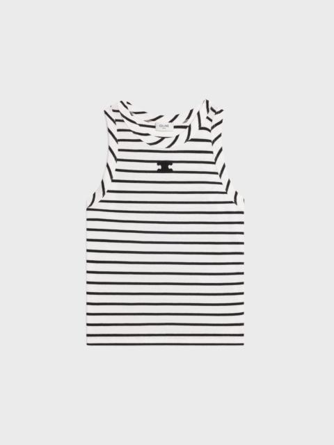 CELINE triomphe tank top IN striped silk jersey
