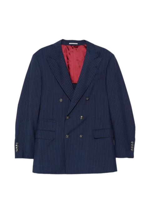 Brunello Cucinelli pinstripe double-breasted blazer