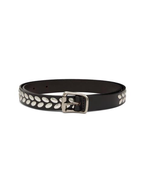 Lemaire Brown Almond Stud Belt