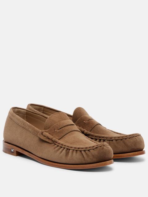 Max Mara Suede penny lofaers