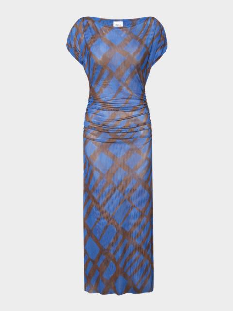 MISA Kiana Mesh Midi Dress