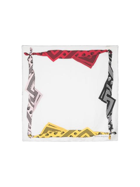 Alexander McQueen logo-print silk scarf