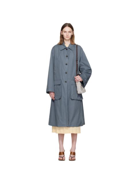 Dries Van Noten Blue Cotton Coat