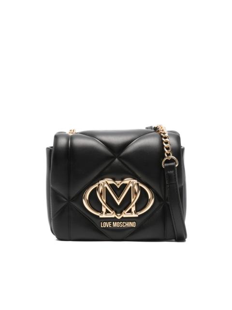 Moschino quilted logo-plaque cross-body bag