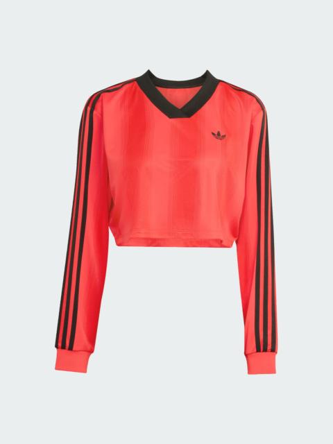 adidas Adicolor Soccer Jacquard Crop Long-Sleeve Top